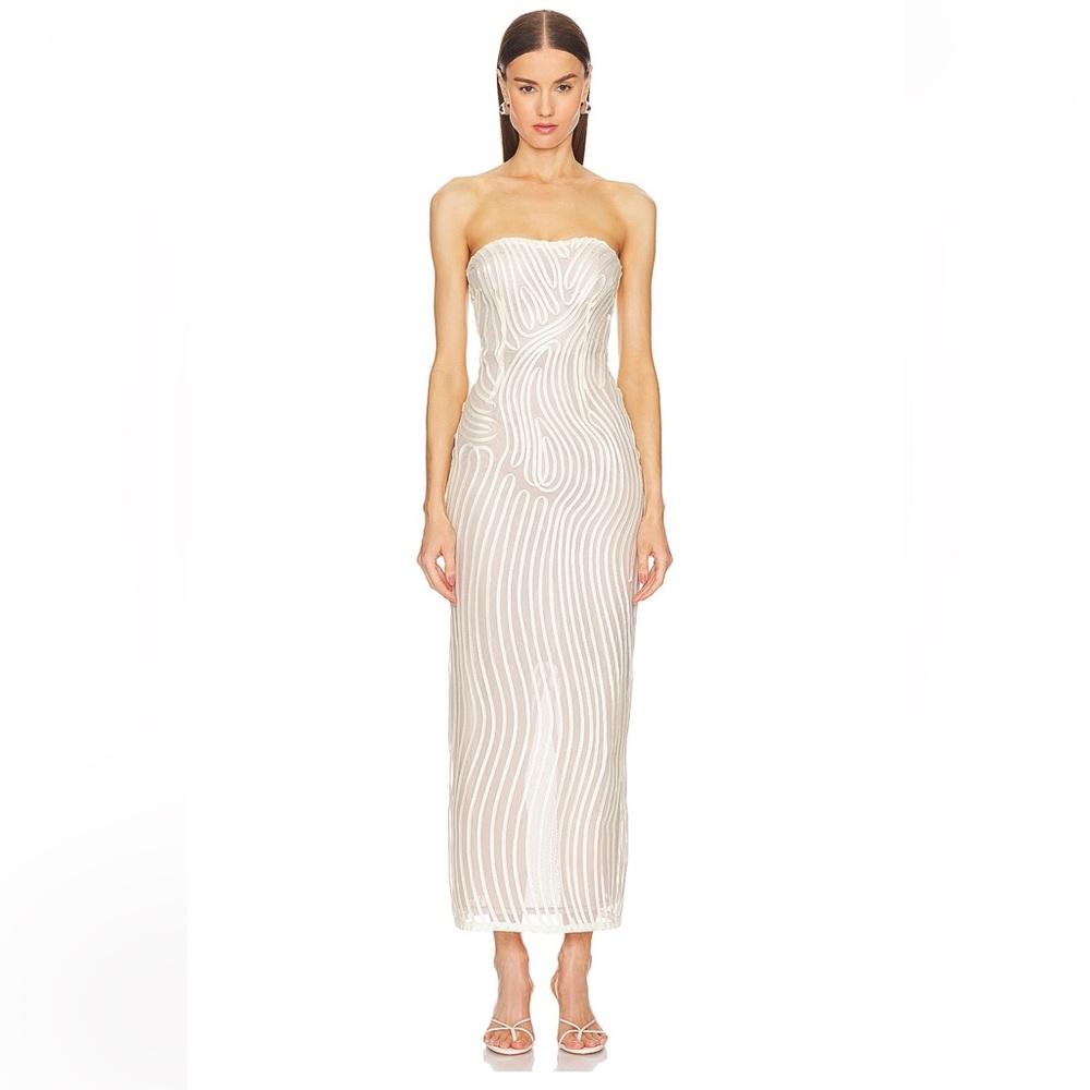 Michael Costello Strapless White Dress